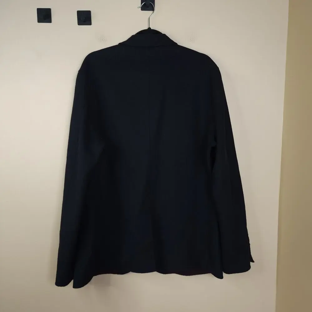 Banana Republic Wool Blend Slim Fit Sweater Blazer in Black Size 44L